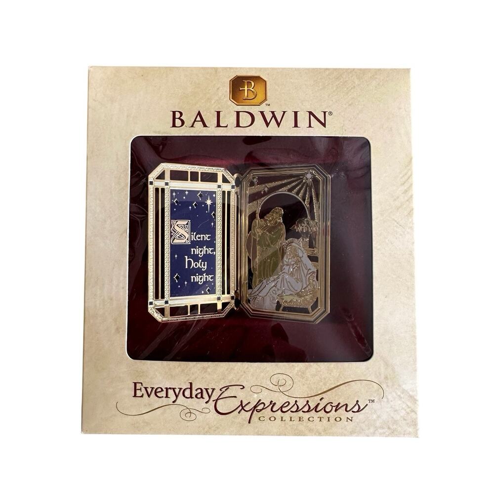 Baldwin Everyday Expressions Collections Ornament Silent Night Metal Christmas￼